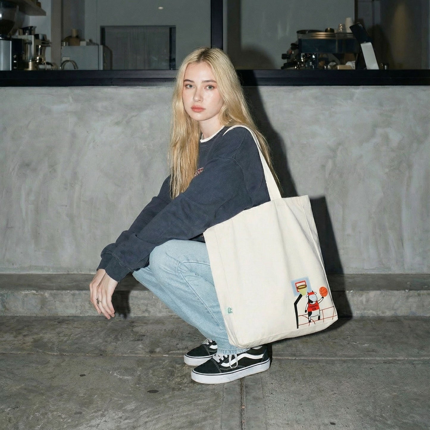NuluBag | Basketçi İnek Bez Çanta NuluShop