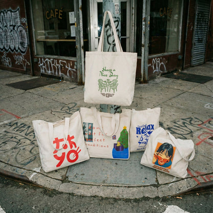 NuluBag | Ramen Tipografi Bez Çanta NuluShop